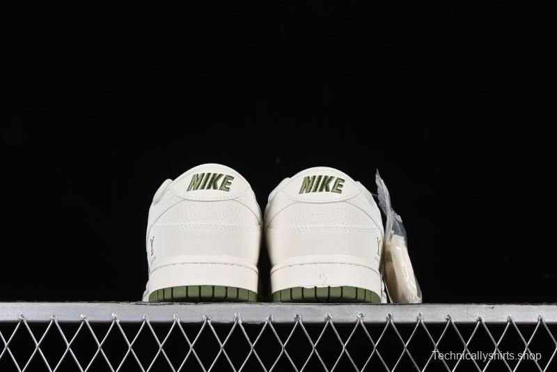 Nike SB Dunk Low LV Collaboration - Beige Green Luxury Custom Low-Top Casual Sneakers - XX2025-318