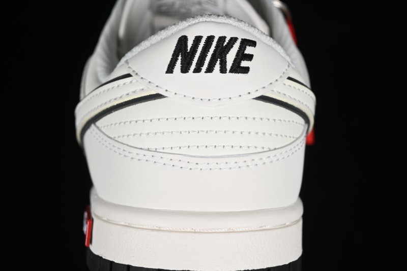 Nike SB Dunk Low Supreme Collaboration - Beige Black Mini Swoosh Anniversary High-End Custom Low-Top Casual Skate Shoes - DJ2024-006