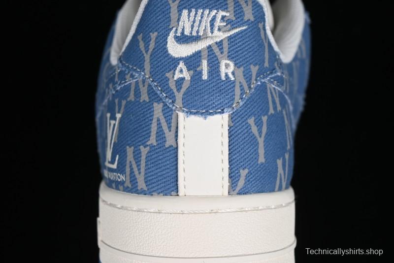 Nike Air Force 1 '07 Low LV Collaboration - Denim Double Swoosh Low-Top Casual Sneakers - HD1968-028