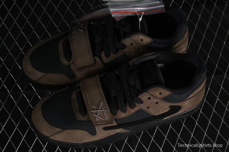 Nike Travis Scott x Jordan Cut The Check AJ1 Basketball Shoes with Velcro Design - FZ8117-204