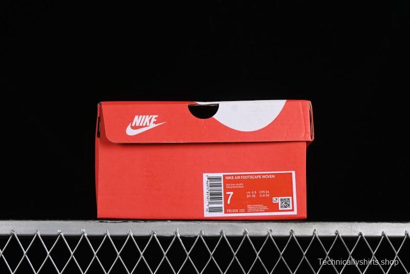 Nike Air Footscape Woven Asymmetrical Weave Slip-Resistant Low-Top Lifestyle Casual Shoes - FB1959-102