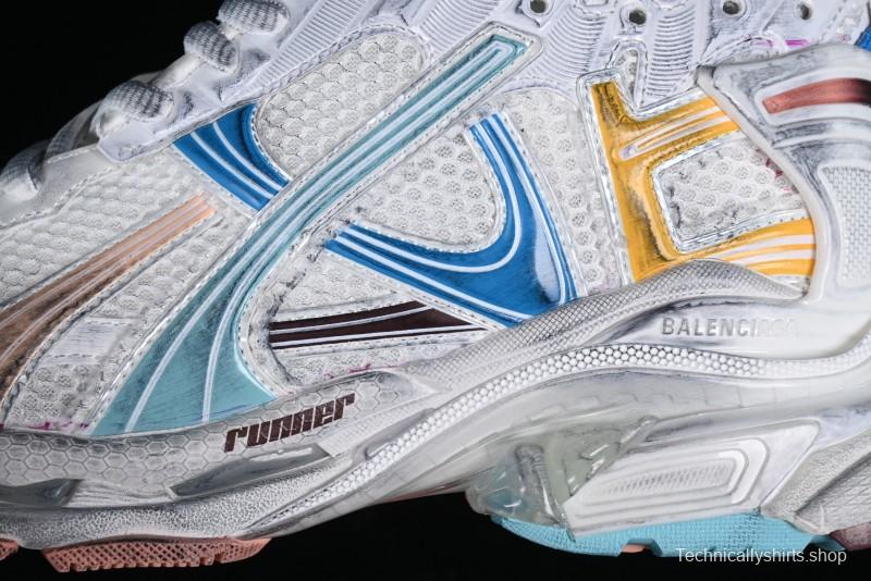 Balenciaga Runner Kith Four Color Retro Casual Sneakers - W3RBMU9754