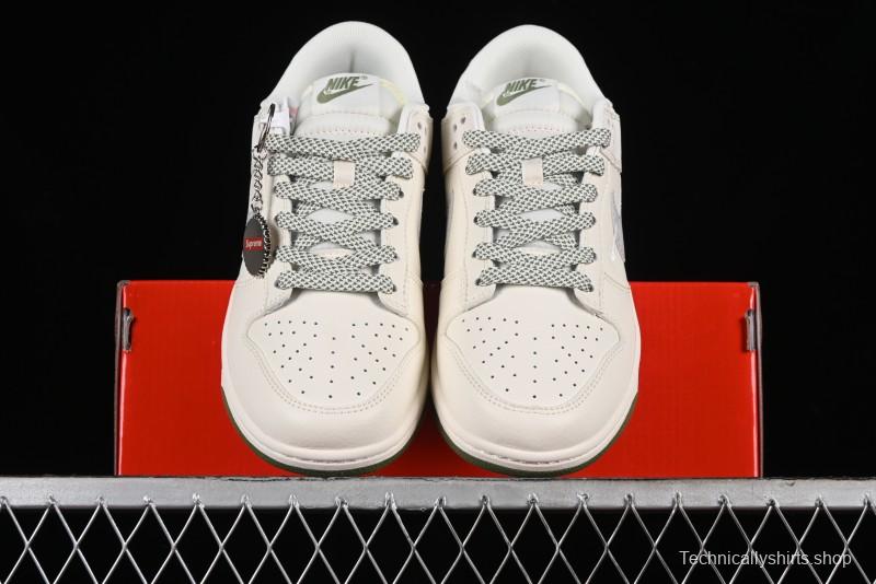 Nike SB Dunk Low Supreme Collaboration - Beige Anniversary High-End Custom Low-Top Casual Sneakers - XX2025-330