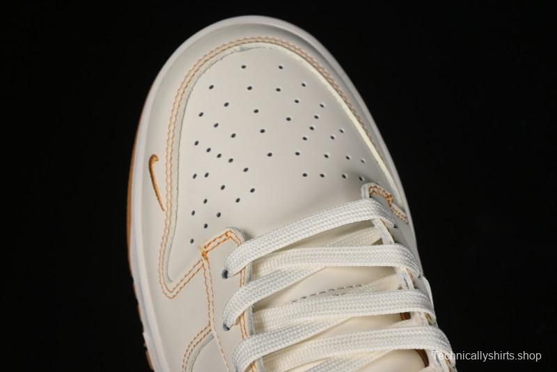 Nike SB Dunk Low UN Collaboration - Off White & Yellow Swoosh Anniversary Customized Low-Top Casual Skate Shoes - KK1688-011