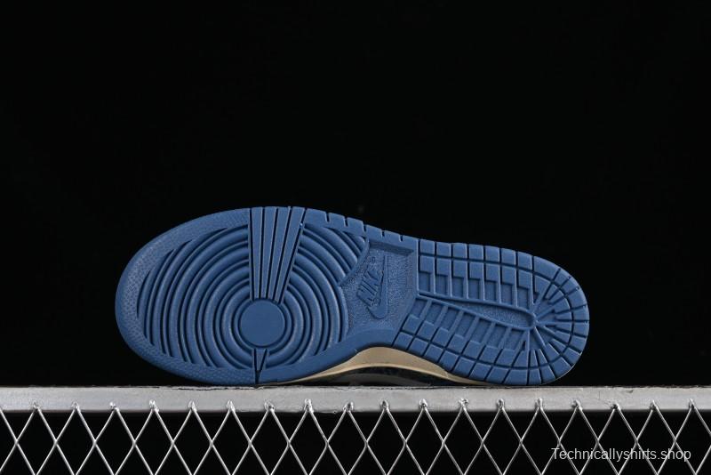 Nike SB Dunk Low CLOT Collaboration - Gray Blue Knit Anniversary Custom Low-Top Casual Skate Shoes - JH8310-950