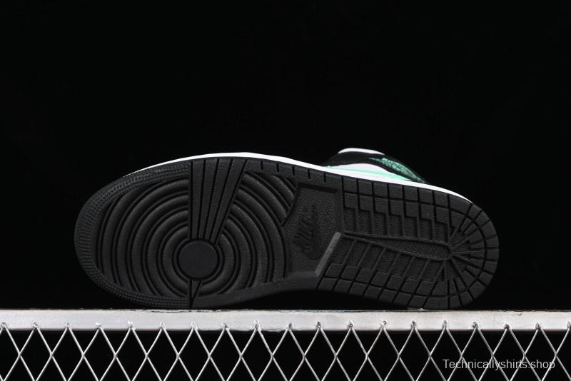 Nike Air Jordan 1 Mid AJ1 White Black Green Culture Casual Sneakers - DQ8426-103