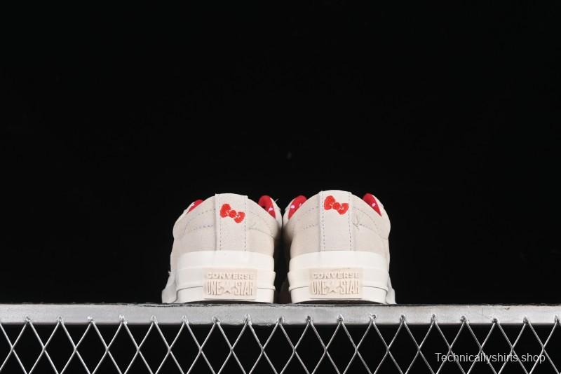 Converse One Star x Hello Kitty Low Top Casual Sneakers with Crystal Outsole and Replaceable Laces - 162937C