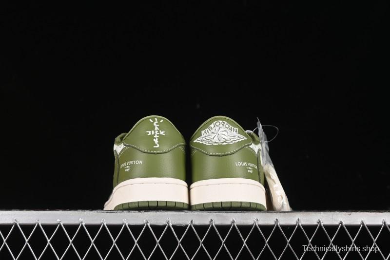 Nike Travis Scott x Fragment Design x Air Jordan 1 Low OG SP AJ1 LV Collaboration - LX1988-105