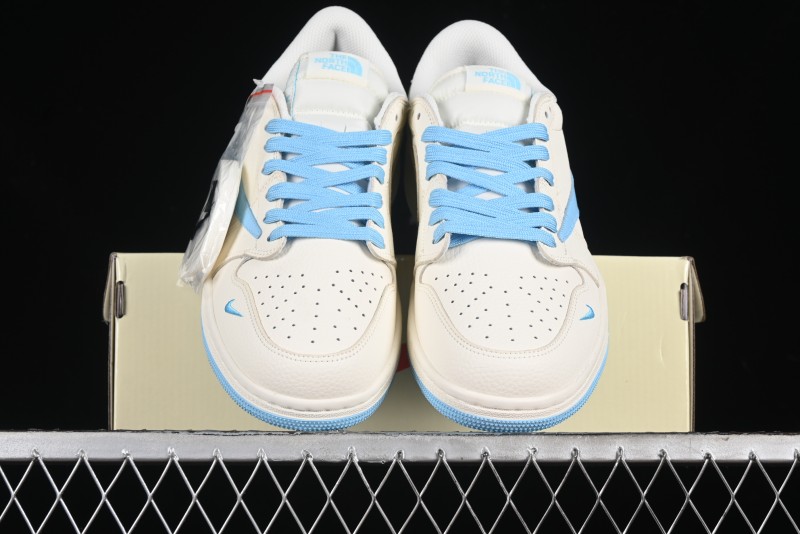 Nike Travis Scott x Fragment Design x Air Jordan 1 Low OG SP AJ1 Supreme North Face Collaboration - DIY1688-002