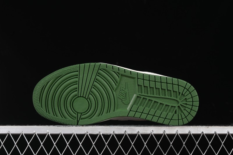 Nike Air Jordan 1 Low OFF-WHITE Collaboration - Retro Basketball Shoes with Beige Green Stitching - CF3688-021