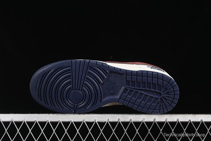 Nike SB Dunk Low The North Face Collaboration - Two-Tone Red Brown Swoosh Anniversary Custom Low-Top Casual Skate Shoes - DJ2024-036