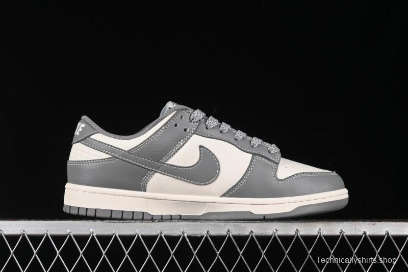 Nike SB Dunk Low Stussy Collaboration - Midnight Grey Anniversary Custom Low-Top Casual Skate Shoes - BB9898-007