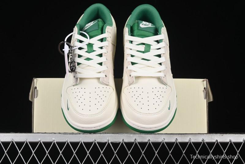 Nike SB Dunk Low Gucci Collaboration - Custom White Swoosh Leather Patch Anniversary Edition Low-Top Casual Skate Shoes - KK1688-052