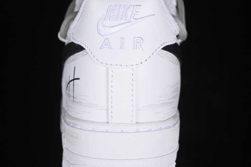 Nike Air Force 1 '07 Low Retro Street Spray Paint Anime Theme Maillard Style Casual Sneakers with Strap - ZH0316-039