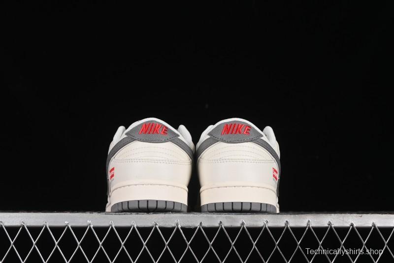 Nike SB Dunk Low Supreme Collaboration - Beige Canvas Swoosh Anniversary High-End Custom Low-Top Casual Sneakers - XX2025-108