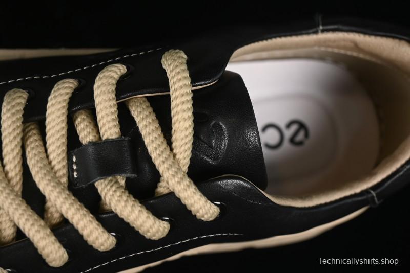 Ecco Street Light Series Autumn Height-Increasing Round-Toe Versatile Casual White Sneakers - 63311901001