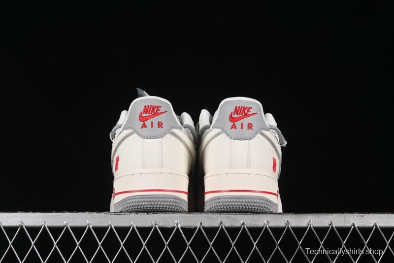 Nike Air Force 1 '07 Low UN Collaboration - Beige Silver Trim Lace-Up Casual Sneakers - SJ1198-500