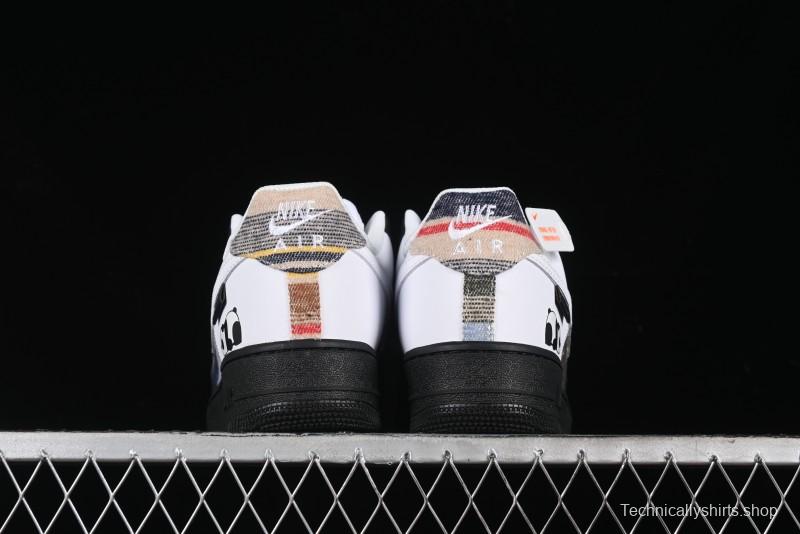 Nike Air Force 1 '07 Low Casual Sneakers with Lazy Panda Design - CW1188-768