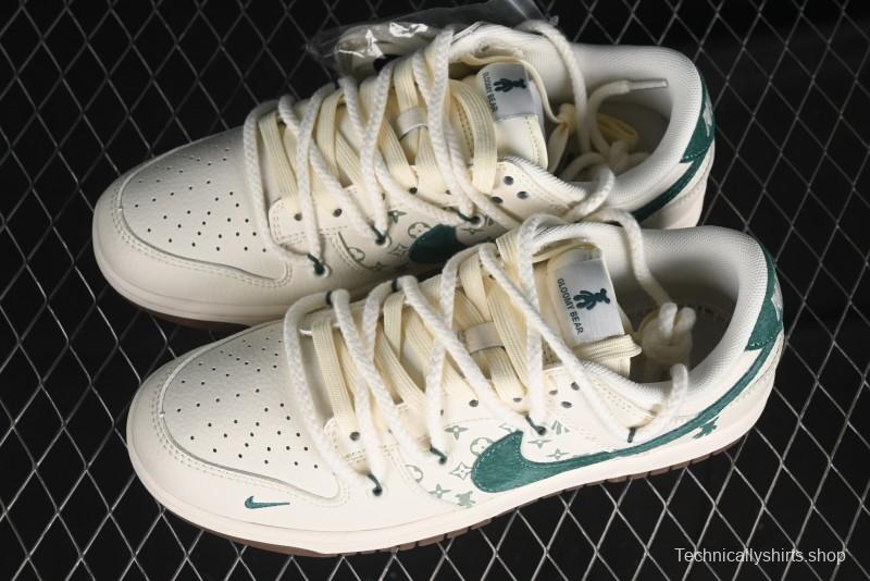 Nike SB Dunk Low Violent Bear Series - Strap Beige Green Check Anniversary High-End Custom Low-Top Casual Sneakers - SJ2068-292