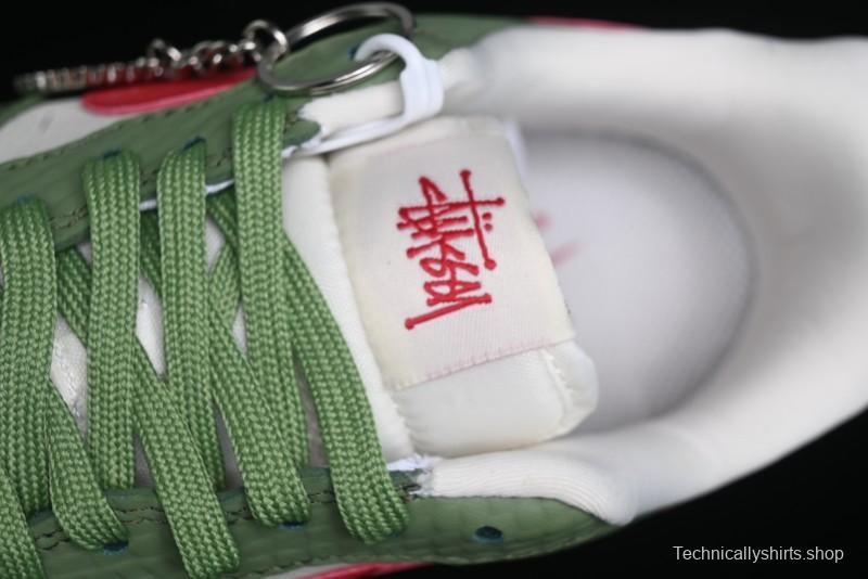 Nike Air Force 1 '07 Low Stussy Collaboration - Snake Green Low-Top Casual Sneakers - KK1988-028