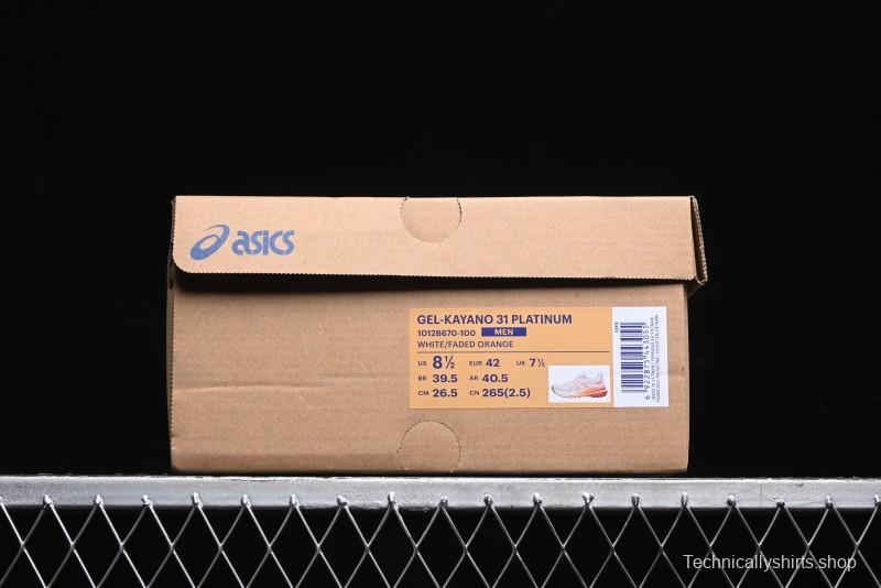 Asics Gel-Kayano 31 Running Shoes with GEL Cushioning and FLYTEFOAM BLAST Technology - 1012B670-100