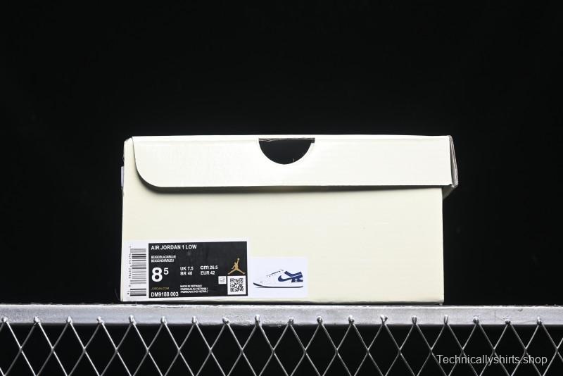 Nike Air Jordan 1 Low OF Collaboration - Premium Custom Retro Basketball Shoes in Blue Grey - DM9188-003