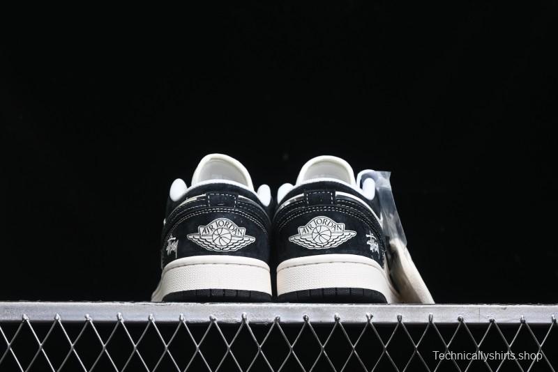 Nike Air Jordan 1 Low Stussy Collaboration Retro Basketball Shoes - XX3318-505