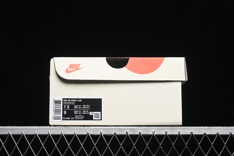 Nike Air Force 1 '07 Low Violent Bear Collaboration - Grey Beige Blue Low-Top Casual Sneakers - KK1988-017