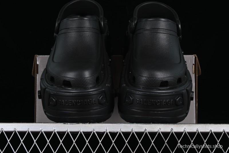 Balenciaga Hardcrocs Slide EVA Round-Toe Ultra Thick Sole Clog Sandals - W1S8N1010