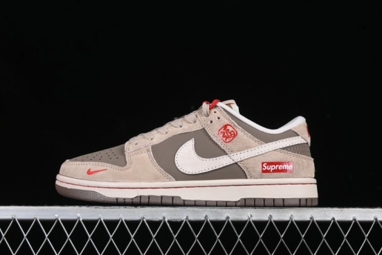 Nike SB Dunk Low Supreme Year of the Snake Limited Edition Anniversary Custom Casual Skate Shoes - AG3702-851