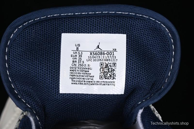 Nike Air Jordan 1 Low Stussy Collaboration - Grey Swoosh Retro Basketball Shoes - XS6086-001