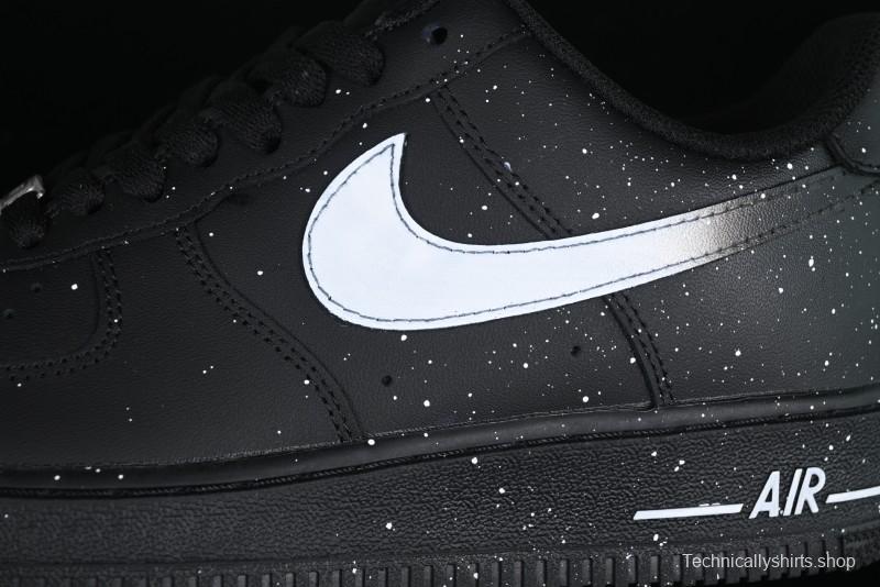 Nike Air Force 1 '07 Low Casual Sneakers with Black Splatter Design - ZH0316-046
