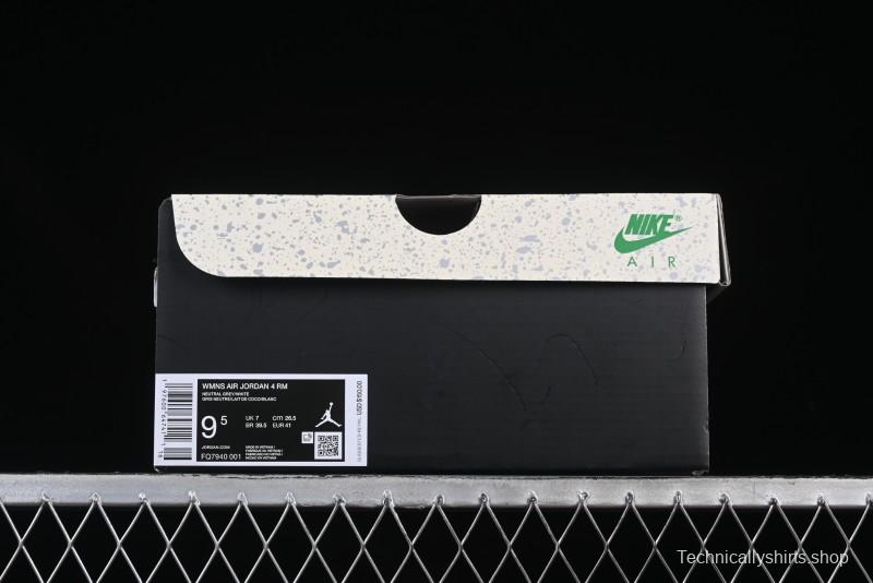 Nike Air Jordan 4 Remastered Sneakers with Textile Mesh Leather and Suede Upper - FQ7940-001