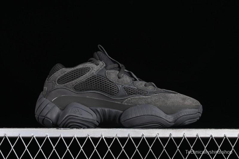 Adidas Yeezy 500 Black Casual Running Shoes - F36640