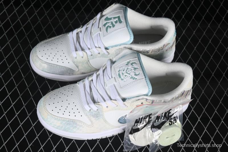 Nike Dunk Low CNY Year of the Dragon Limited Edition New Chinese Style Custom Steam Puppet - Third Prince White Aobing SB Low-top Casual Sneakers - DV0831-101
