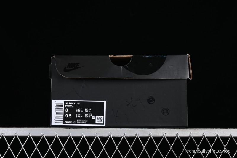 Nike Supreme x Air Force 1 '07 Low White Red Collaboration Casual Sneakers - CU9225-101