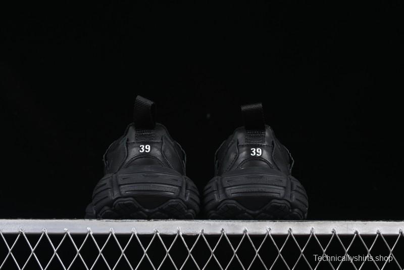 Balenciaga Monday Leather Round Toe Lace-Up Low-Top Casual Shoes - WDTSC1000