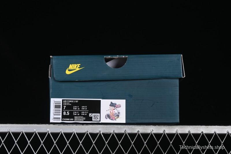 Nike Air Force 1 '07 Low "Nezha" 2D Hand-Painted Doodle Casual Sneakers with Full-Length Air Cushion - FV5988-105