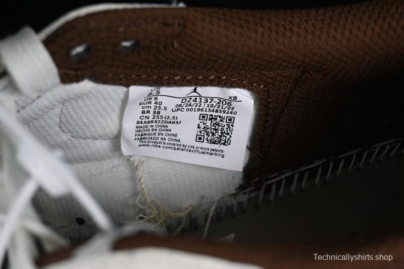 Nike Travis Scott x Air Jordan 1 Low OG AJ1 Reverse Swoosh Sneakers - DZ4137-206