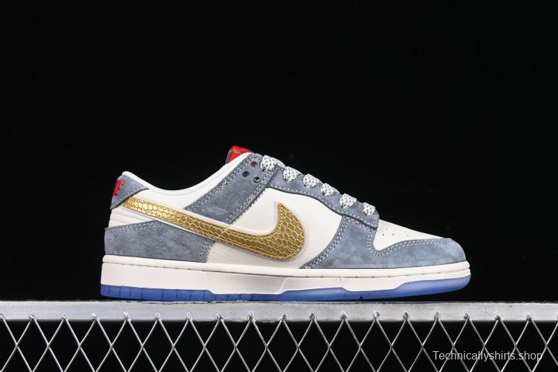 Nike SB Dunk Low Year of the Snake Limited Edition - Gold Snake Anniversary Custom Low-Top Casual Sneakers - XX3168-116
