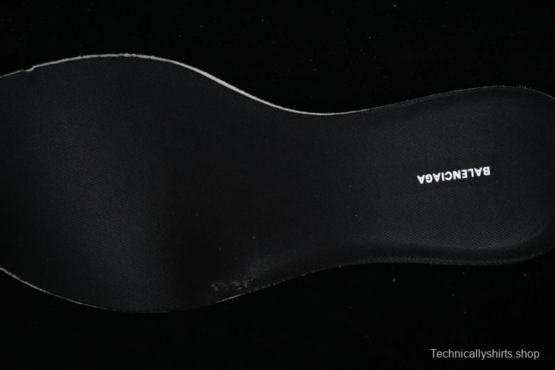 Balenciaga Monday Leather Round Toe Lace-Up Low-Top Lifestyle Sneakers - WDTSC9110