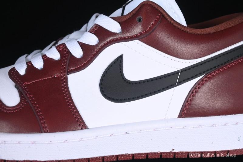 Nike Air Jordan 1 Low AJ1 Retro Lifestyle Sneakers in White and University Red - HF3148-102