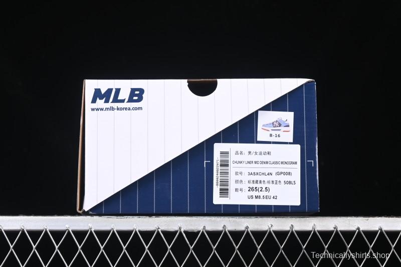 New York Yankees MLB Chunky Liner Lightweight Platform Sneakers with 6cm Height Increase - 3ASXCHL4N50BLS