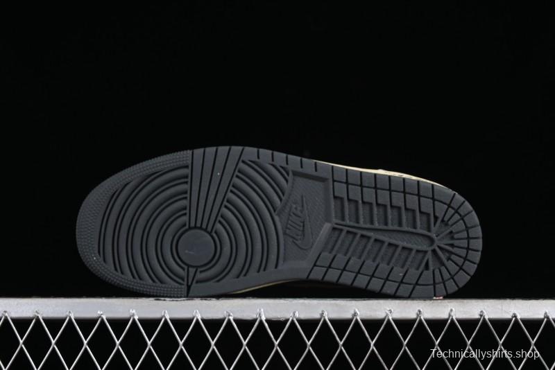 Nike Air Jordan 1 Low AJ1 Custom Black Green Low-Top Culture Casual Sneakers - DC0774-001