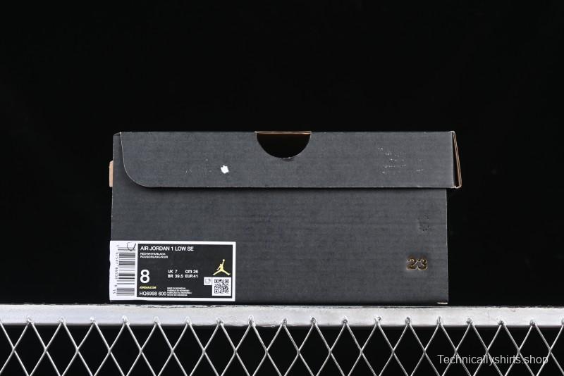 Nike Air Jordan 1 Low AJ1 White Red Black Hook Casual Sneakers - HQ6998-600