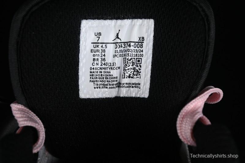 Nike Air Jordan 1 Low AJ1 Retro Basketball Shoes with Black Pink Bow Design - DX4374-008