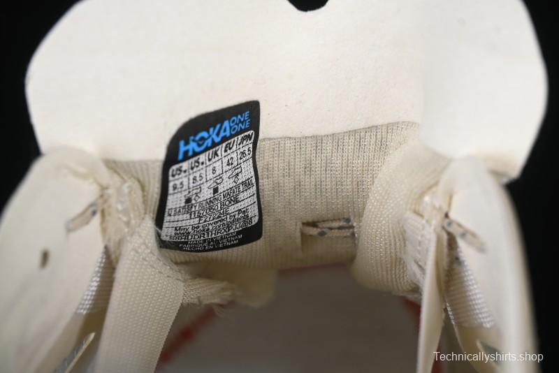 HOKA ONE ONE Satisfy Running Mafate Trail Low-Cut Cushioned Outdoor Hiking Shoes - 1157050 BONE