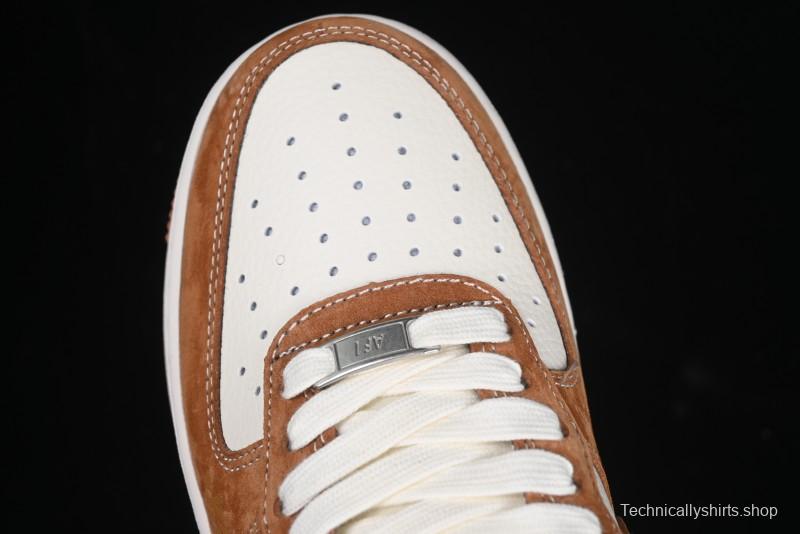 Nike Air Force 1 '07 Low Supreme Year of the Snake Limited Edition Green Brown Double Swoosh Casual Sneakers - DM6688-025