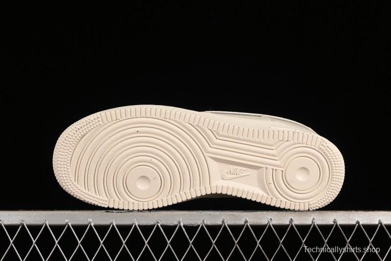 Nike Air Force 1 '07 Low Classic Grey Silver Swoosh Starry Sneakers - MJ0319-023