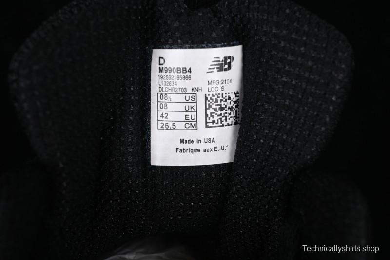 New Balance 990 Series Premium Retro Running Shoes with Carbon Midsole - M990BB4